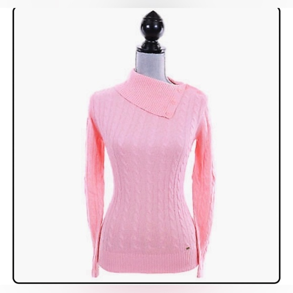 Tommy Hilfiger Sweaters - Tommy Hilfiger Women Long Sleeve pink color Turtle Mock Neck Pullover Sweater M